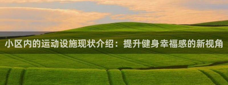 海南意昂体育4：小区内的运动设施现状介绍：提升健身幸